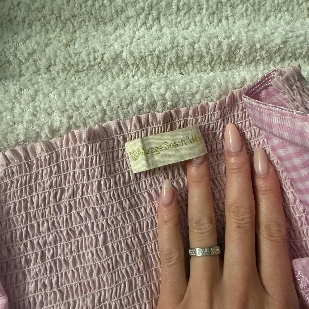 Lavender Two-Piece Set with Fan - Picture 4 of 5